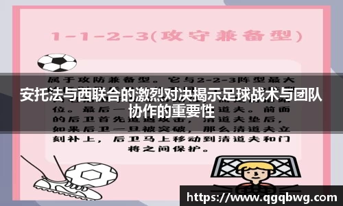 安托法与西联合的激烈对决揭示足球战术与团队协作的重要性